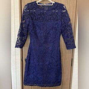 J. Crew Collection Womens Lace Top ZIP Back Dress Size 0